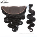 Cuticle Aligned Body Wave Frontal Lace Closure With Bundles